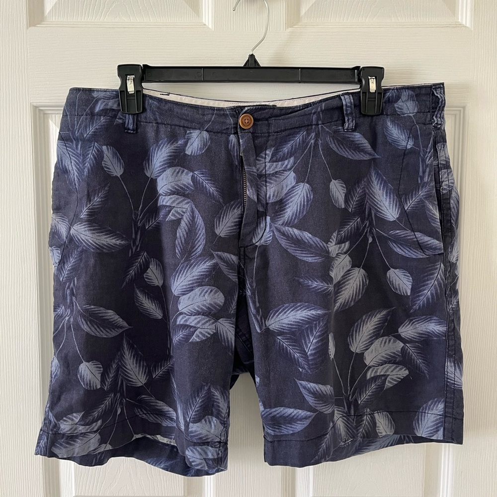 J. Crew Navy Leaf Print Men's Shorts